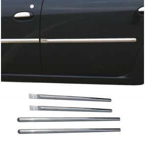 Sidelister - Dacia Logan & FAZ II RG. 2008->  - 4 stk. Rustfri stl krom