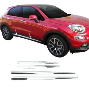 Sidelister - FIAT 500X RG. 2015->  - 4 stk. Rustfri stl 