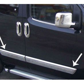 Sidelister - Fiat Qubo RG. 2007-> - 4 stk. Rustfri stl krom