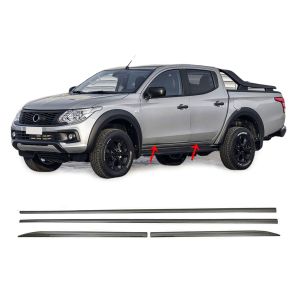 Sidelister - Fiat Fullback 2016 - 4 stk. Rustfri stl mrk krom