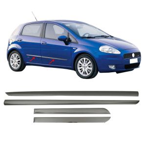 Sidelister - Fiat Punto rg. 2006-> - 4 stk. Rustfri stl mrk krom