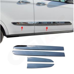 Sidelister - Ford Tourneo Courier 2014-> - 4 stk. Rustfri stl krom