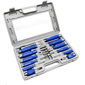 Skruetrkkerst M/ Ekstern Sekskant Top - 12 Stk I Opbevaringsboks