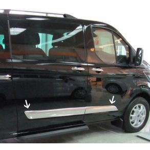 Sidelister - Ford Tourneo Custom 2012-2020 - 5 stk. Rustfri stl krom