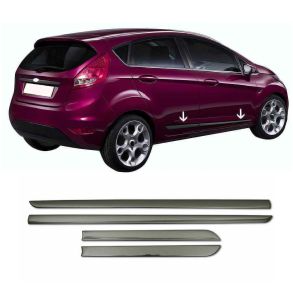 Sidelister - Ford Fiesta VI 2008-2019 - 4 stk. Rustfri stl mrk krom
