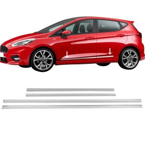 Sidelister - Ford Fiesta VI 2008-2019 - 4 stk. Rustfri stl krom