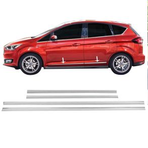 Sidelister - Ford Focus II 2007-2012 - 4 stk. Rustfri stl krom