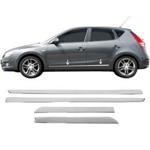 Sidelister - Hyundai i30 2007-2012 - 4 stk. Rustfri stl krom