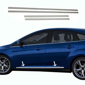 Sidelister - Hyundai i20 2008-2014 - 4 stk. Rustfri stl krom