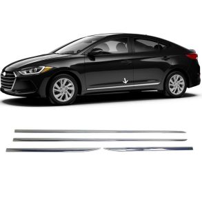 Sidelister - Hyundai Elantra FL 2019-2020 - 4 stk. Rustfri stl krom