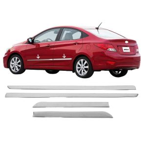 Sidelister - Hyundai Accent 2010-2017 - 4 stk. Rustfri stl krom