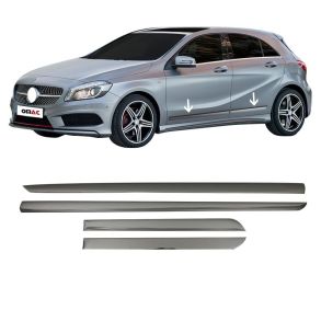 Sidelister - Mercedes A-Klasse 2012-2018 - 4 stk. Rustfri stl krom