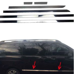 Sidelister - Mercedes V Klasse W447 2014-> - 6 stk. Rustfri stl krom