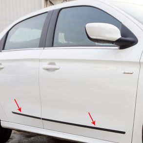 Sidelister - Mercedes C Klasse W204 2007-2014 - 4 stk. Aluminium