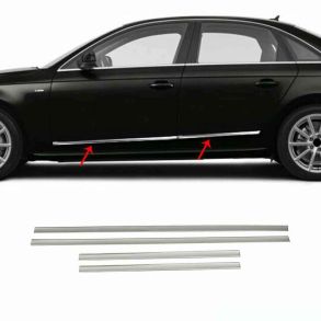 Sidelister - Mercedes E-Klasse 2009-2016 - 4 stk. Rustfri stl krom