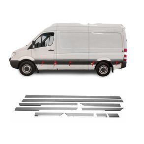 Sidelister - Mercedes Sprinter W906 2006-2018 (kort model) - 10 stk. Rustfri stl krom