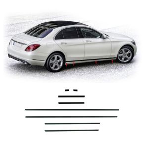 Sidelister - Mercedes C Klasse W205 2015-> - 8 stk. Sort aluminium