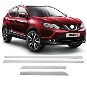 Sidelister - Nissan Qashqai 2013-2021 - 4 stk. Rustfri stl krom