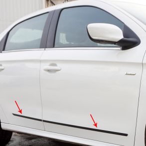 Sidelister - Nissan X-Trail 2013-> - 4 stk. Sort Aluminium