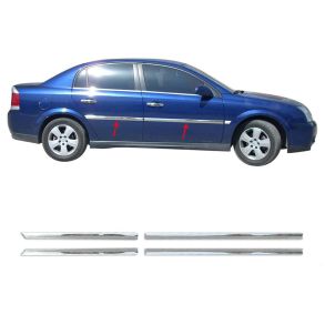 Sidelister - Opel Vectra C 2002-2008 - 4 stk. Rustfri stl krom