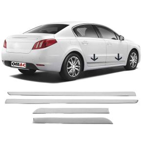 Sidelister - Peugeot 508 2010-2018 - 4 stk. Rustfri stl krom