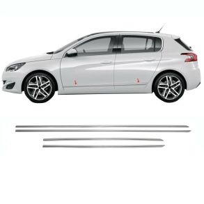 Sidelister - Peugeot 308 2013-2020 - 4 stk. Rustfri stl krom