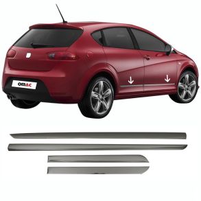 Sidelister - Seat Leon 2005-2020 - 4 stk. Rustfri stl mrk krom