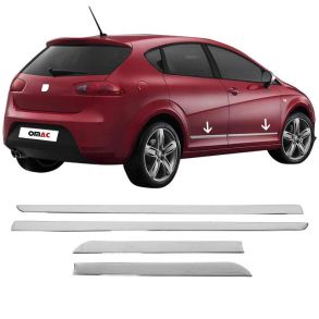Sidelister - Seat Leon 2005-2020 - 4 stk. Rustfri stl krom