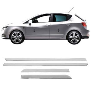 Sidelister - Seat Ibiza 2008-2017 - 4 stk. Rustfri stl krom