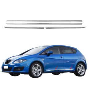 Sidelister - Seat Leon II 2005-2012 - 4 stk. Rustfri stl krom