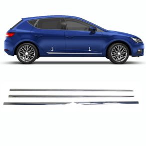 Sidelister - Seat Leon 2012-2020 - 4 stk. Rustfri stl krom