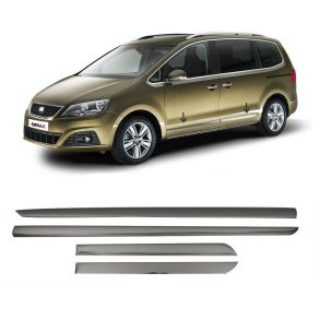 Sidelister - Seat Alhambra 2010-2020 - 4 stk. Rustfri stl mrk krom