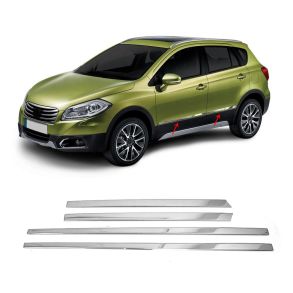 Sidelister - Suzuki SX4 S Cross 2013-2017 - 4 stk. Rustfri stl krom