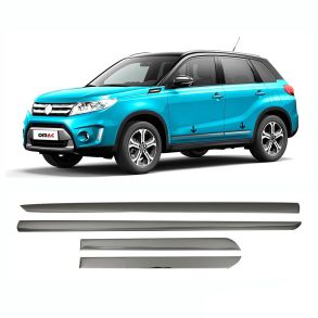Sidelister - Suzuki Vitara 2015-2020 - 4 stk. Rustfri stl mrk krom