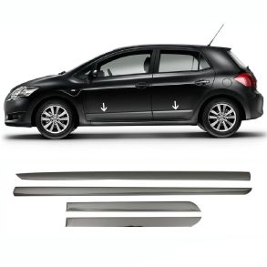 Sidelister - Toyota Auris 2006-2012 - 4 stk. Rustfri stl mrk krom