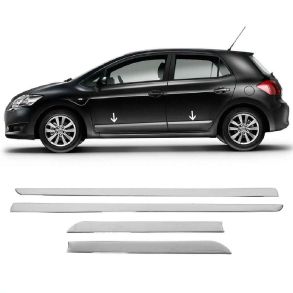 Sidelister - Toyota Auris 2006-2012 - 4 stk. Rustfri stl krom
