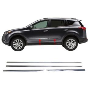 Sidelister - Toyota RAV4 2006-2018 - 4 stk. Rustfri stl krom