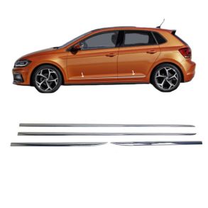 Sidelister - VW Polo 2009-2017 - 4 stk. Rustfri stl krom