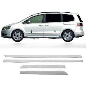 Sidelister - VW Sharan 2010-2020 - 4 stk. Rustfri stl krom