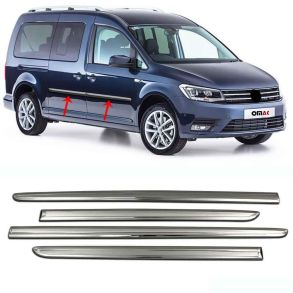 Sidelister - VW Caddy 2015-2020 - 4 stk. Rustfri stl mrk krom