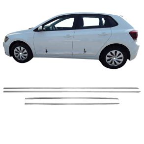 Sidelister - VW Polo VI 2017-> - 4 stk. Rustfri stl krom