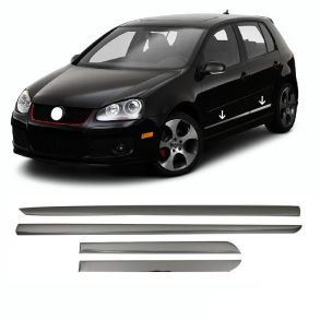 Sidelister - VW Golf VI 2008-2013 - 4 stk. Rustfri stl mrk krom