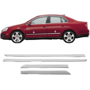 Sidelister - VW Jetta 2005-2010 - 4 stk. Rustfri stl krom