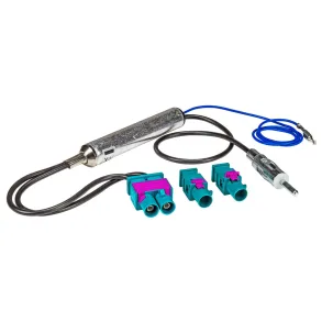 Antenneforstrker Dobbelt Fakra - Audi / Citroen / Opel / Peugeot / Seat / Skoda / VW