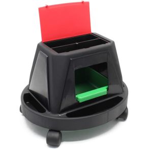 Montrstol M/ 4 plast hjul - Belastning max 150 kg - M/ flere opbevaringsrum