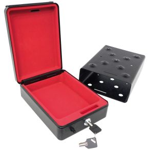 Sikkerhedsboks Med 2x ngler - Robust stl materiale - 22,5x16x7,5cm