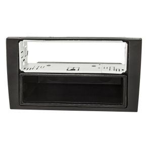 Radioramme 1DIN M/Aflggerum - Audi A4 B6 (Type 8E/8H) rg. 2000-2006 - Sort