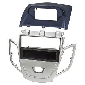 Radioramme 1DIN M/ Aflggerrum - Ford Fiesta ja8 rg. 2009-2017 - Lys Titanium