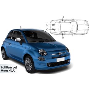 Solgardiner UV - Car Shades - Fiat 500 3-Drs rg. 2008 ->