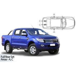 Solgardiner UV - Car Shades - Ford Ranger D/C T6 4 drs rg. 2011->
